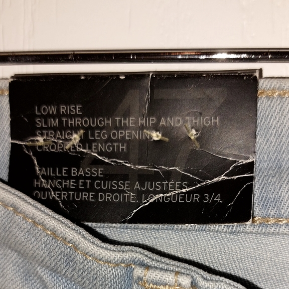 Gap Straight Crop Raw Hem Jeans,6/28r - Picture 4 of 8